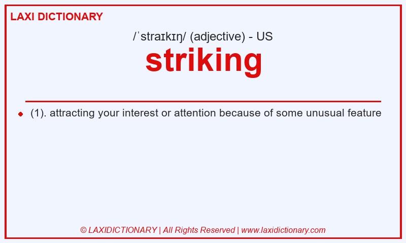 Definition striking in American English