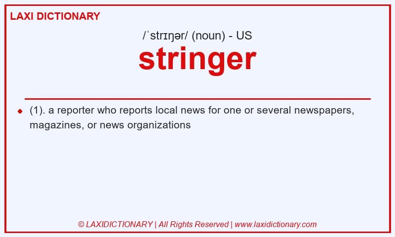 Definition stringer in American English