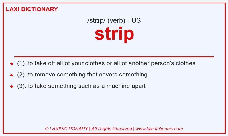 Definition strip in American English
