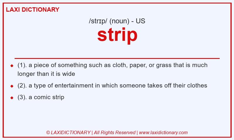 Definition strip in American English