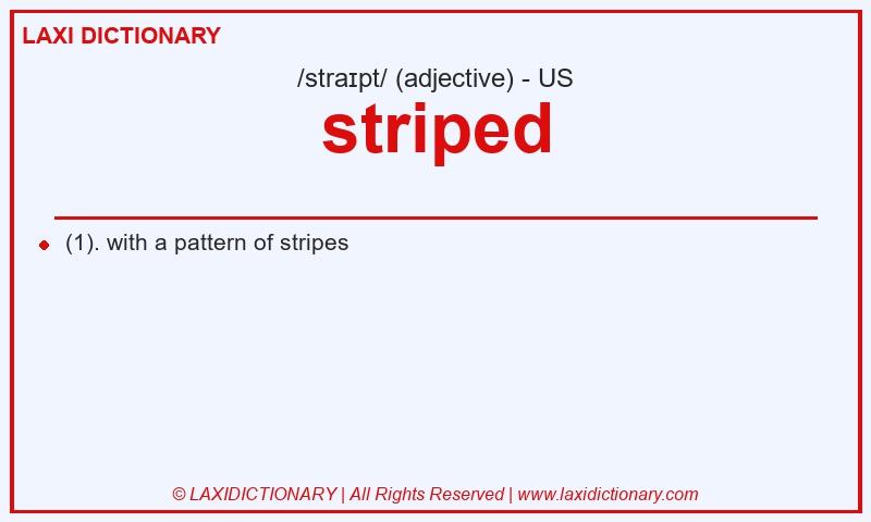 Definition striped in American English