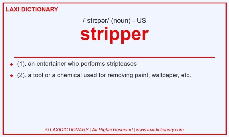 Definition stripper in American English