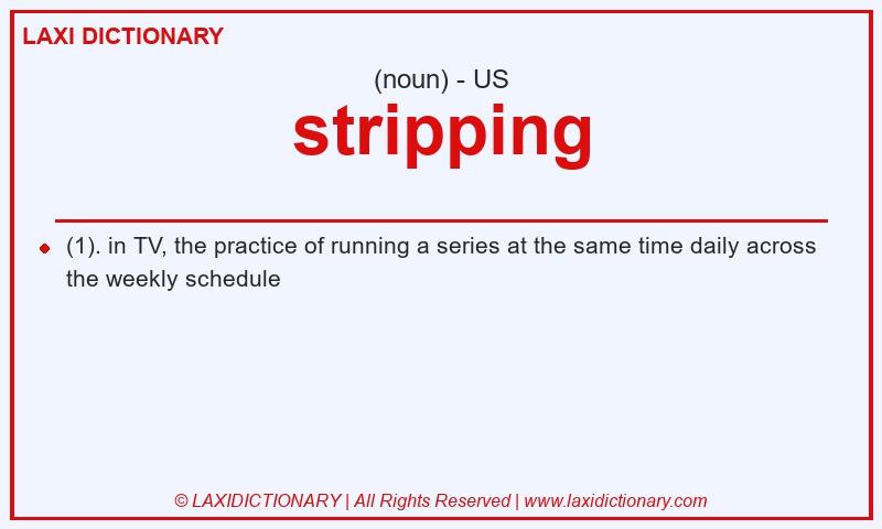 Definition stripping in American English