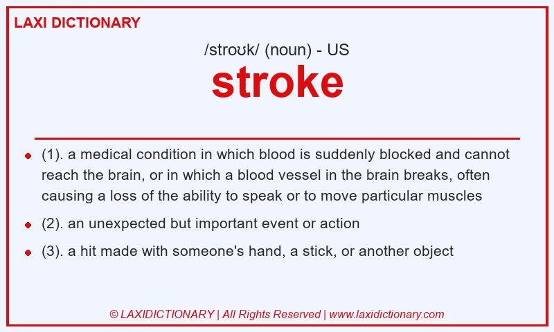 Definition stroke in American English