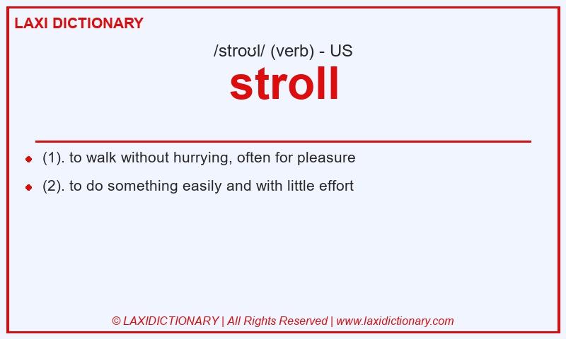 Definition stroll in American English