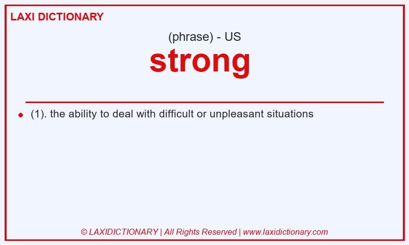 Definition strong in American English