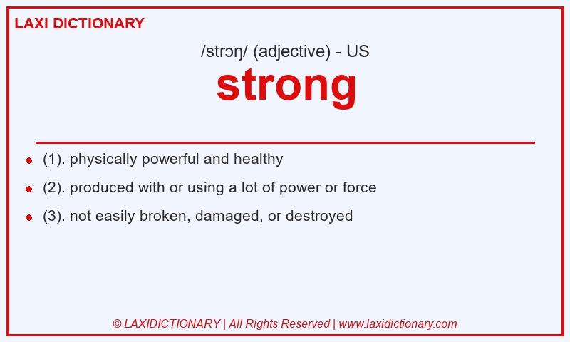Definition strong in American English