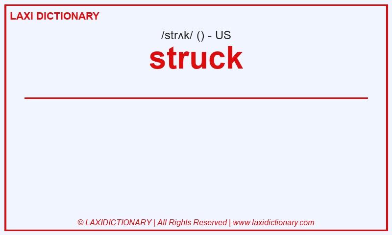 Definition struck in American English