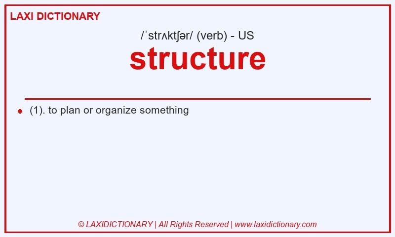 Definition structure in American English