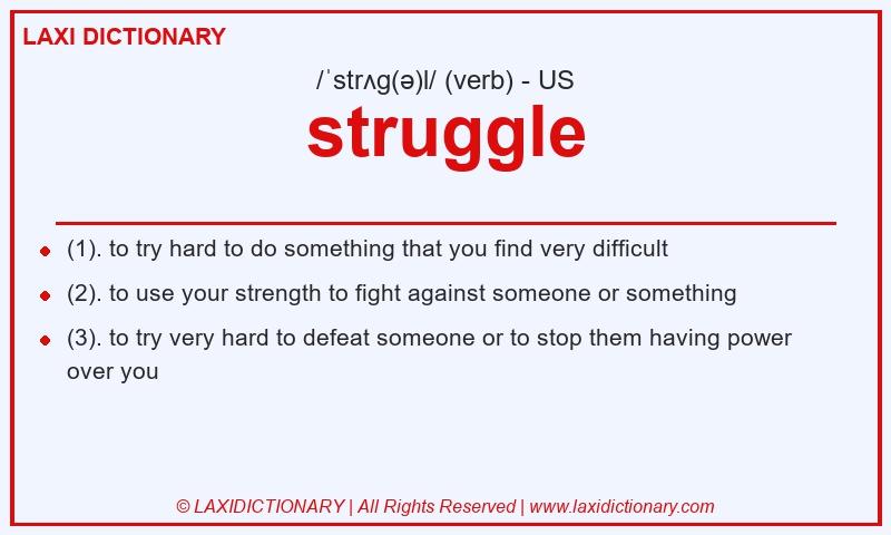 Definition struggle in American English