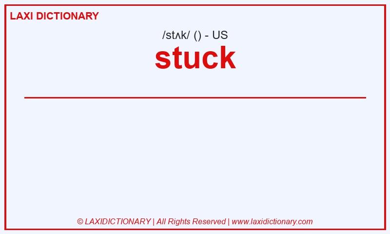 Definition stuck in American English