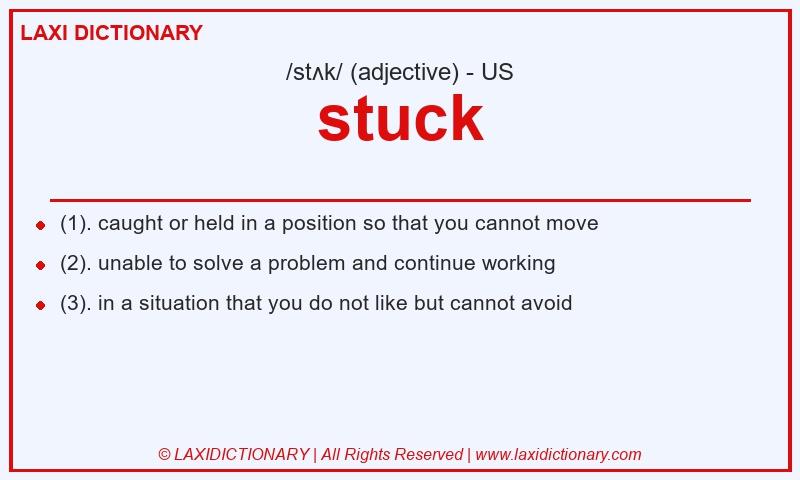 Definition stuck in American English