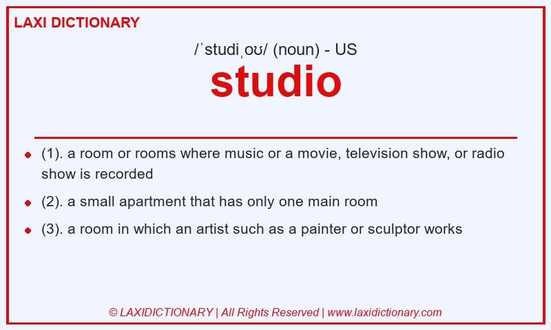 Definition studio in American English
