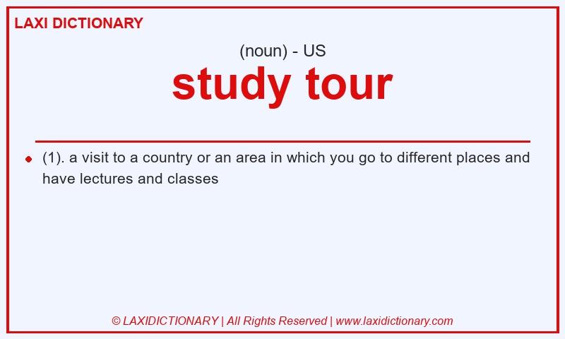 Definition study tour in American English