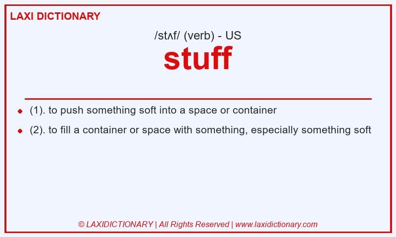 Definition stuff in American English