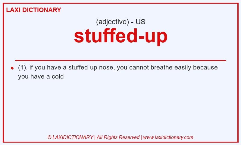 Definition stuffed-up in American English