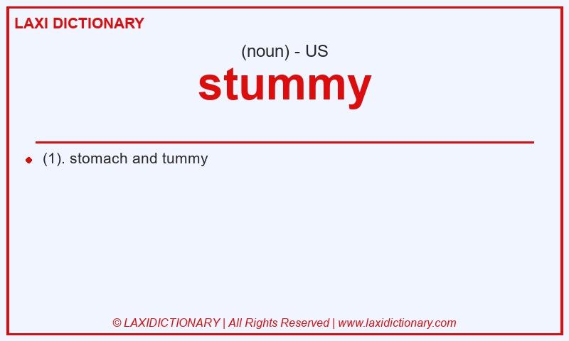 Definition stummy in American English