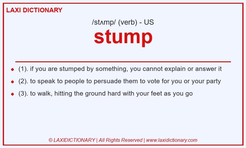 Definition stump in American English