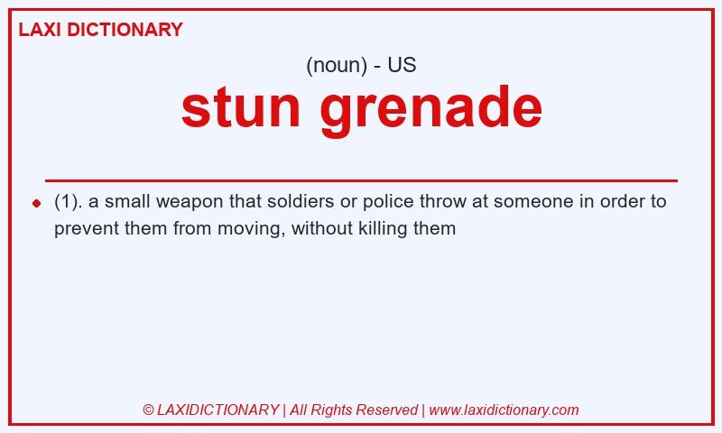 Definition stun grenade in American English