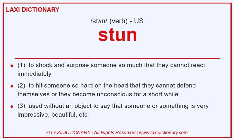 Definition stun in American English