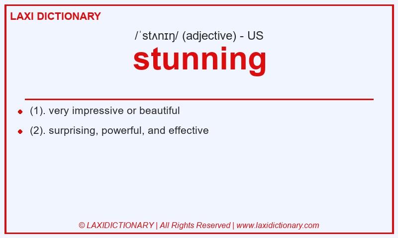 Definition stunning in American English
