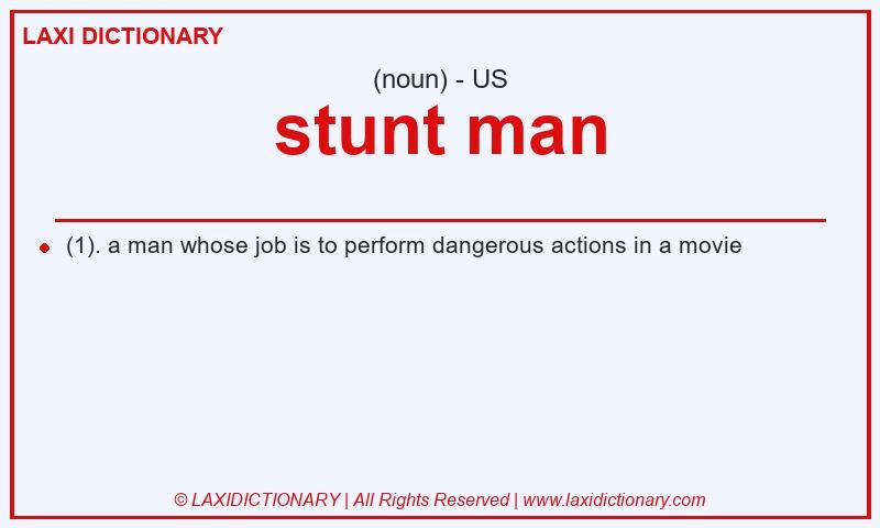 Definition stunt man in American English