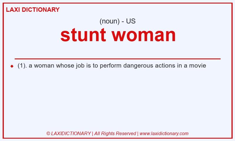 Definition stunt woman in American English
