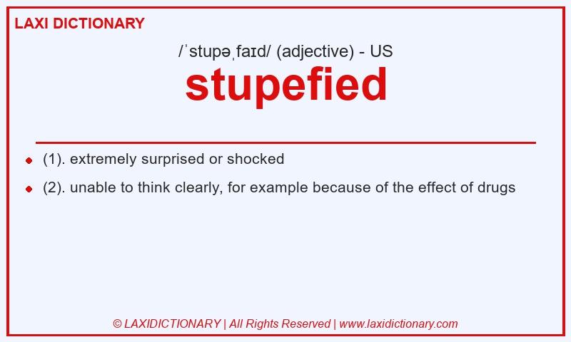 Definition stupefied in American English