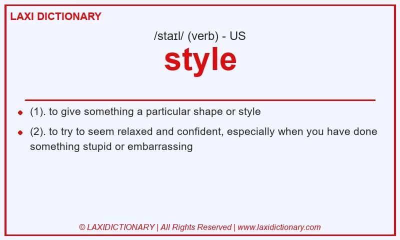 Definition style in American English