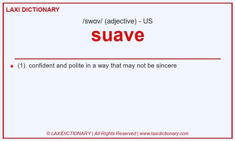 Definition suave in American English