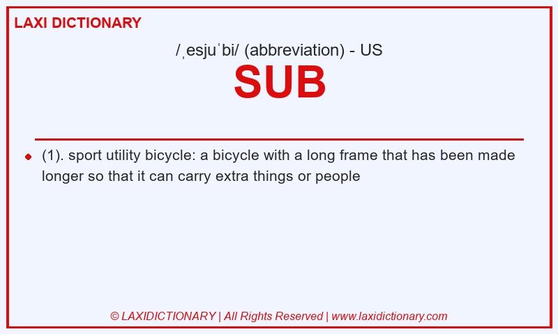 Definition SUB in American English