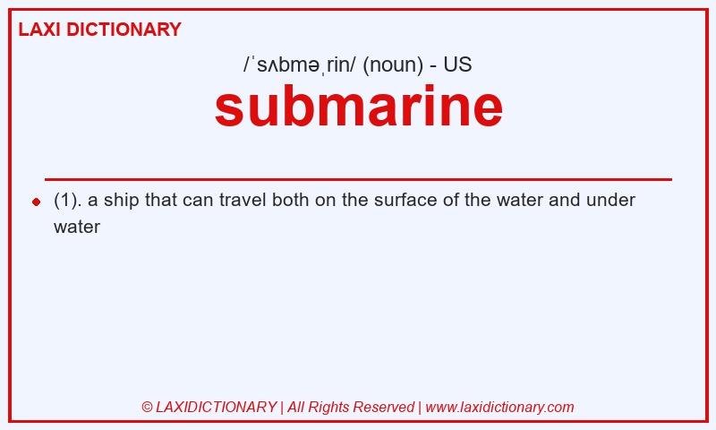 Definition submarine in American English