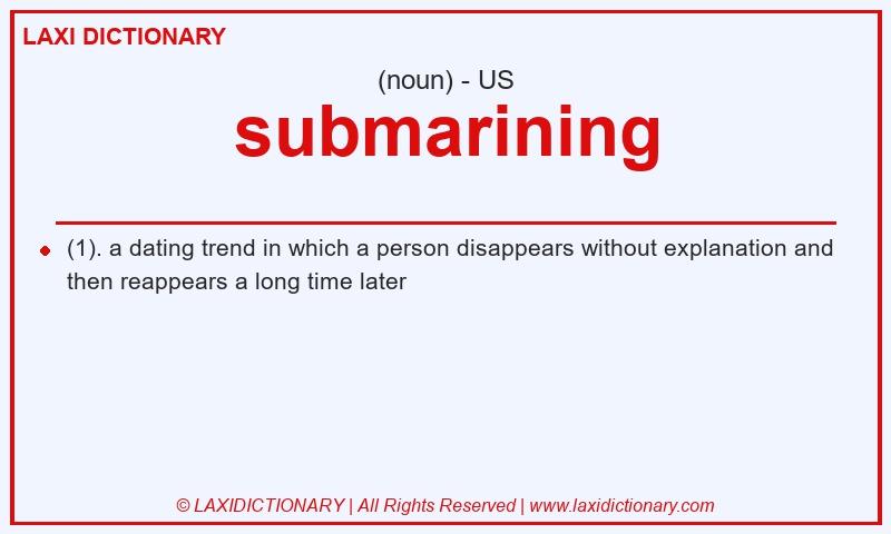 Definition submarining in American English