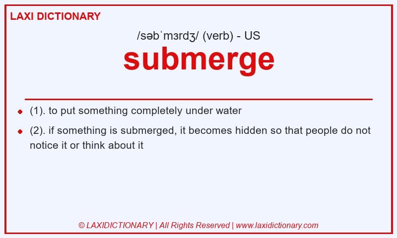 Definition submerge in American English