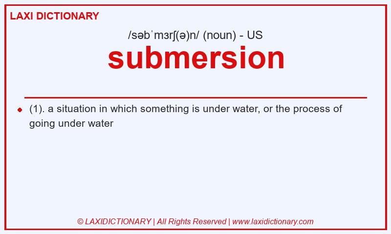 Definition submersion in American English
