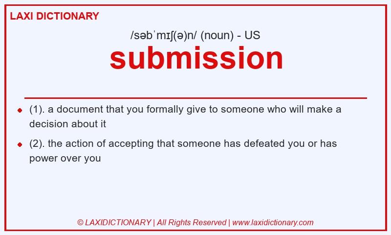 Definition submission in American English