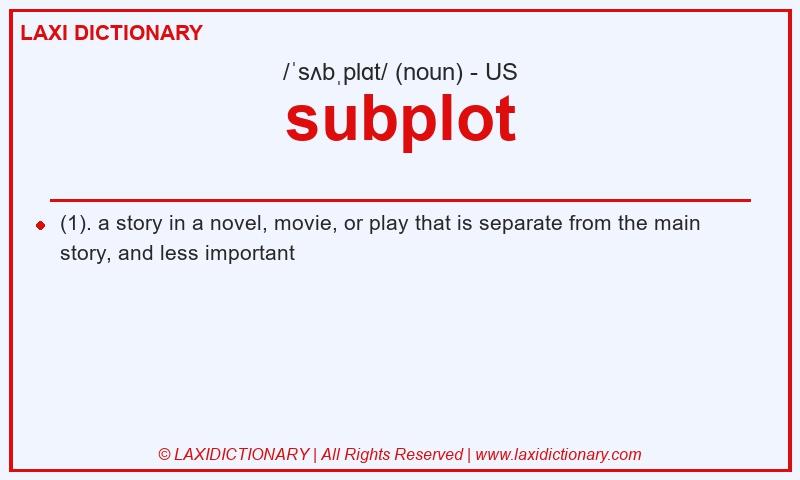 Definition subplot in American English