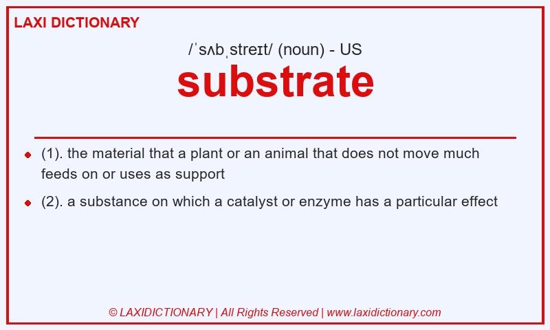 Definition substrate in American English