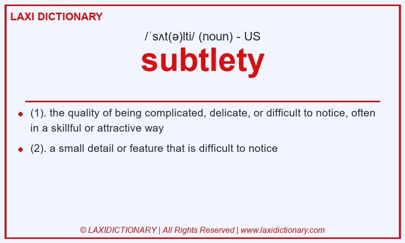 Definition subtlety in American English