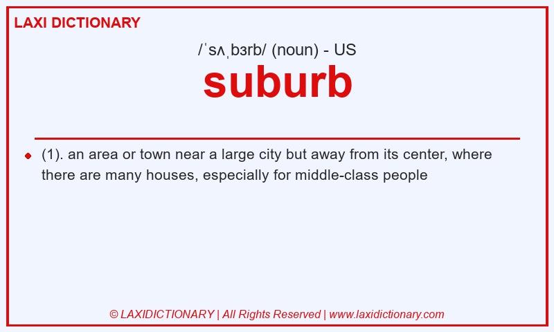 Definition suburb in American English