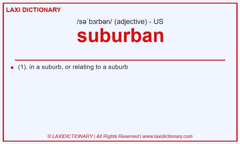 Definition suburban in American English