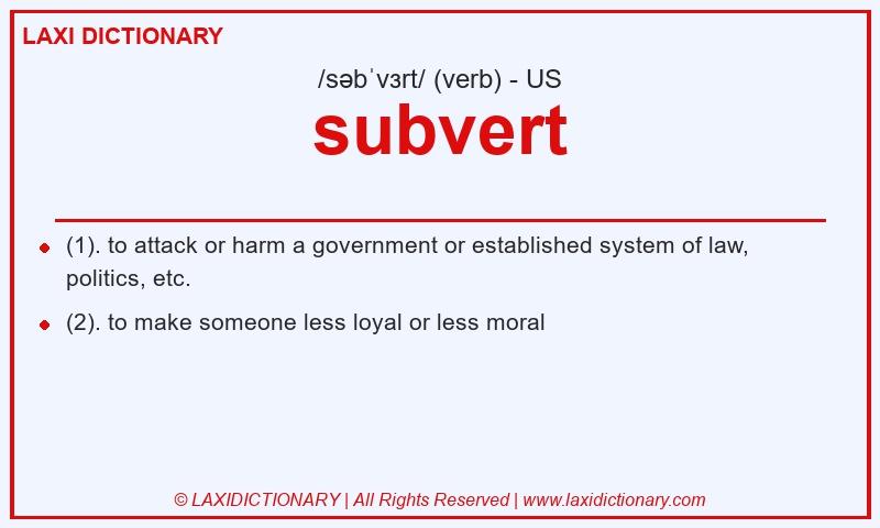 Definition subvert in American English