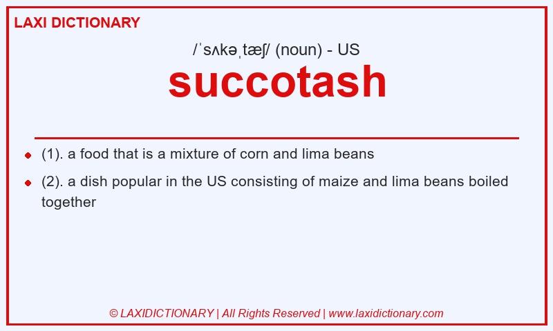 Definition succotash in American English