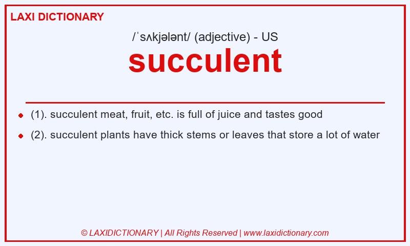Definition succulent in American English