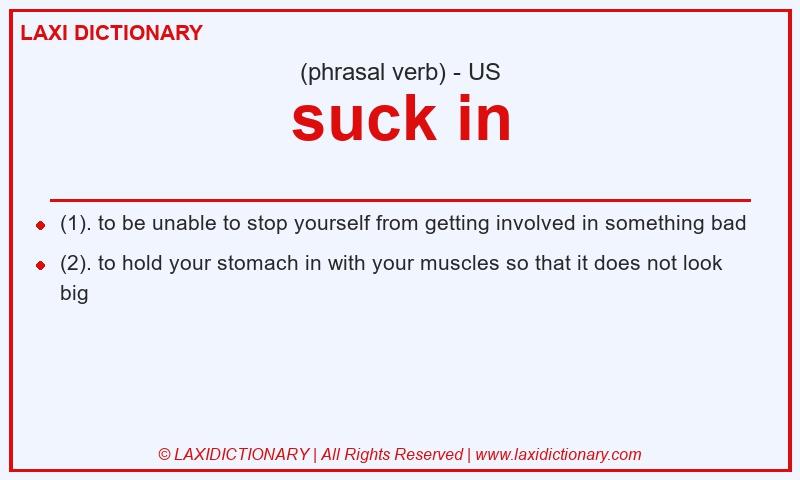 Definition suck in in American English
