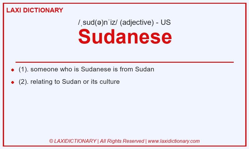 Definition Sudanese in American English
