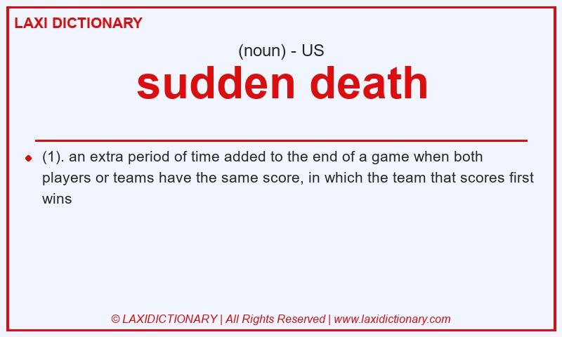 Definition sudden death in American English