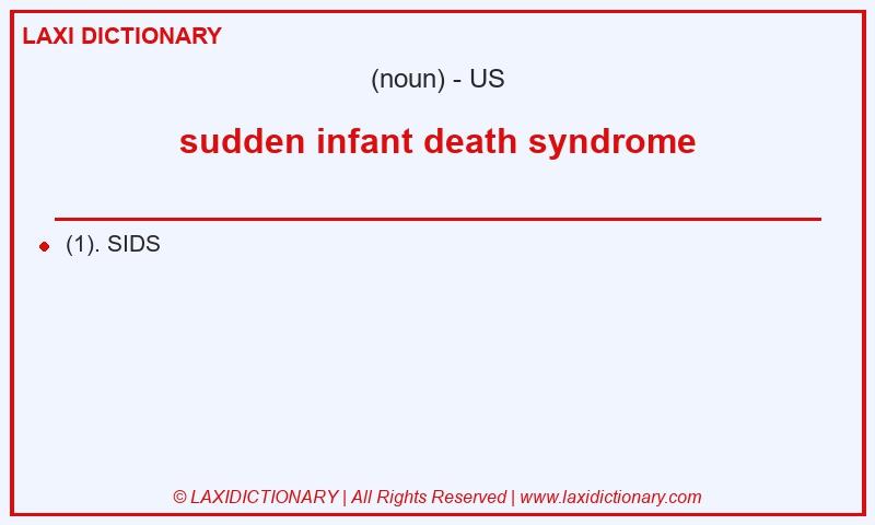 Definition sudden infant death syndrome in American English