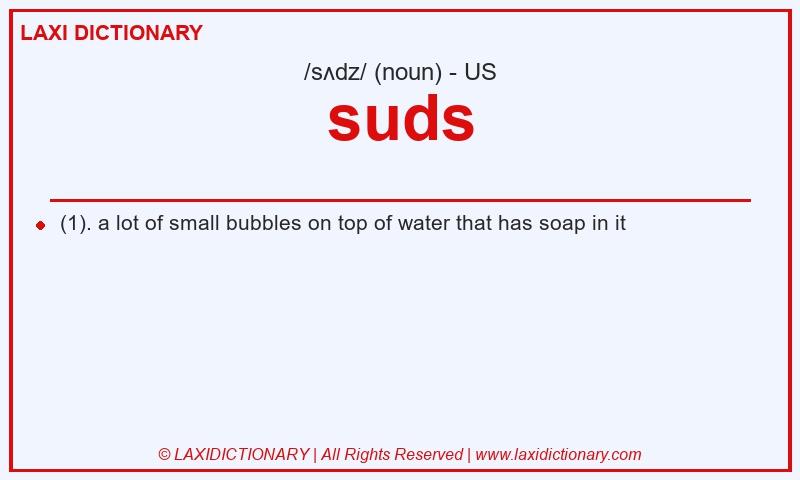 Definition suds in American English