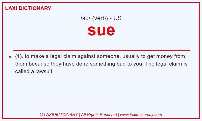 Definition sue in American English